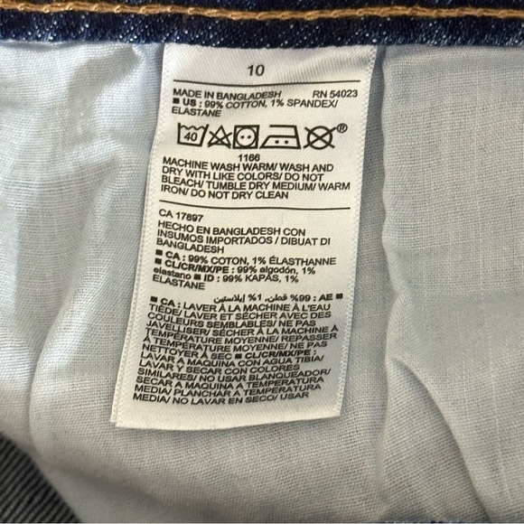 Old Navy sz 10 jeans straight leg with a raw hemline. Med navy - Picture 13 of 13